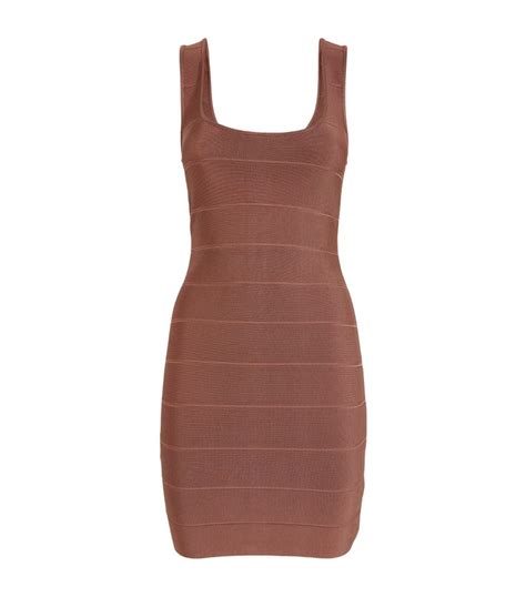 Womens Hervé Léger brown Icon Tank Mini Dress Harrods CountryCode