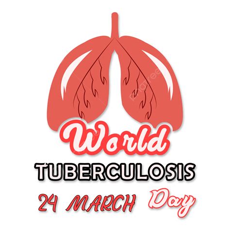 World Tuberculosis Day Vector Hd Png Images World Tuberculosis Day With Red Decorative Lungs