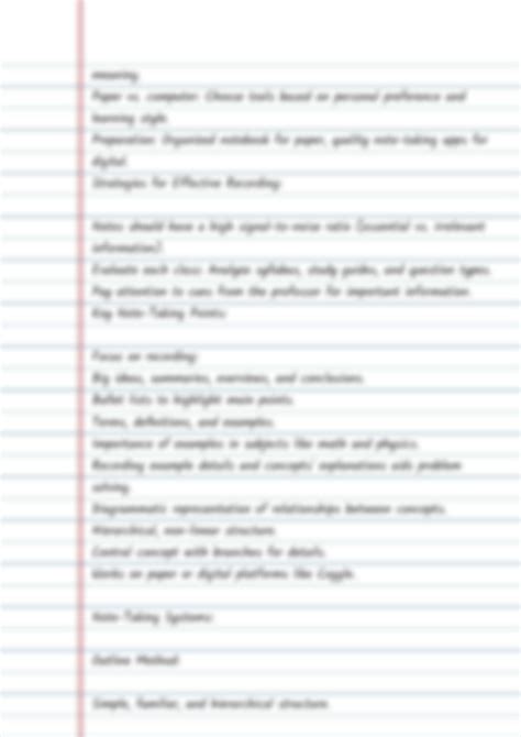 SOLUTION: Mastering university reading and note taking strategies