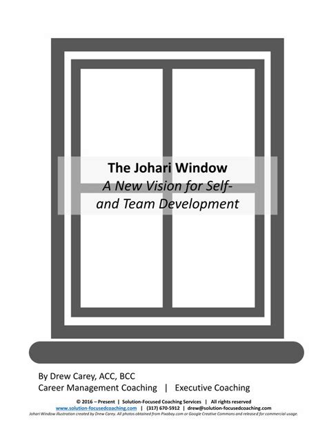 Pdf The Johari Windowthe Ultimate Goal Of The Johari Window