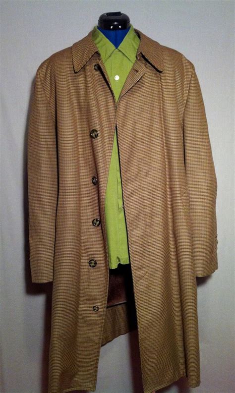 Vintage 60s London Fog Mens Overcoat Xl 42 Long By Beatificvintage