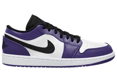 Air Jordan 1 Low Court Purple White 553558 500 Release Date SBD