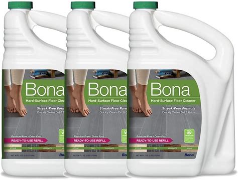 Bona A Stone Tile And Laminate Floor Cleaner Refill 128 Oz 3 Pack Health And Household