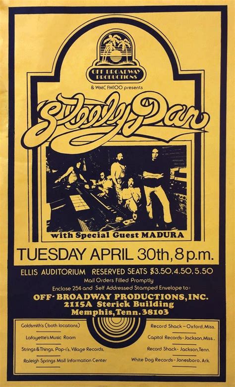 Barney Hurley On Twitter Promo Poster For Steely Dan S Legendary