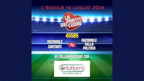 La Partita Del Cuore 2024 In Prime Time Su Rai1 Imusicfun