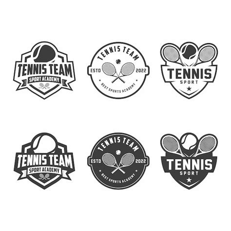 Premium Vector Set Of Badge Emblem Tennis Club Tournament Tennis Logo