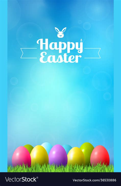 Abstract Easter Bokeh Background With Colorful Vector Image