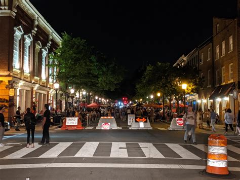 Alexandria is a giant block party tonight. Crowds like this stretching