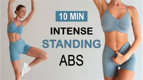 10 Min ALL STANDING INTENSE ABS Workout Daily Routine No Jumping No