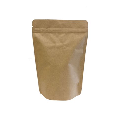 G Kraft Paper Stand Up Pouch With Zipper Foil Lined Pcs