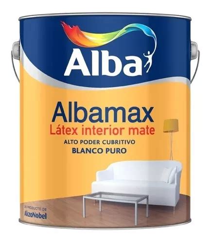 Pintura Latex Interior Mate Antihongo Albamax X Lts Alba Mercadolibre