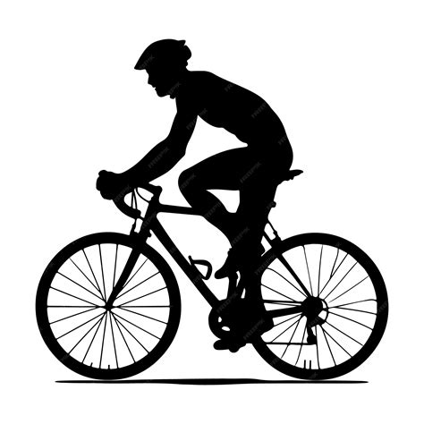 Premium Vector Male Cycling Silhouette Vector