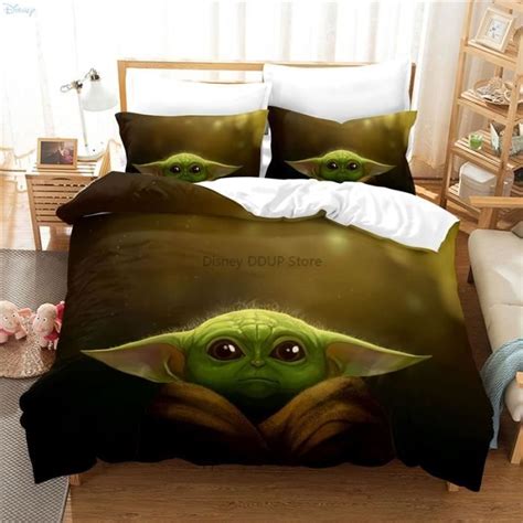 BHY 160 Housse De Couette Master Yoda Baby Yoda 3d Avec Taie D Oreiller