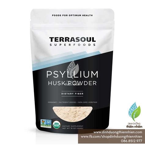 Bột Vỏ Hạt Mã Đề Hữu Cơ Terrasoul Organic Psyllium Husk Powder 100g