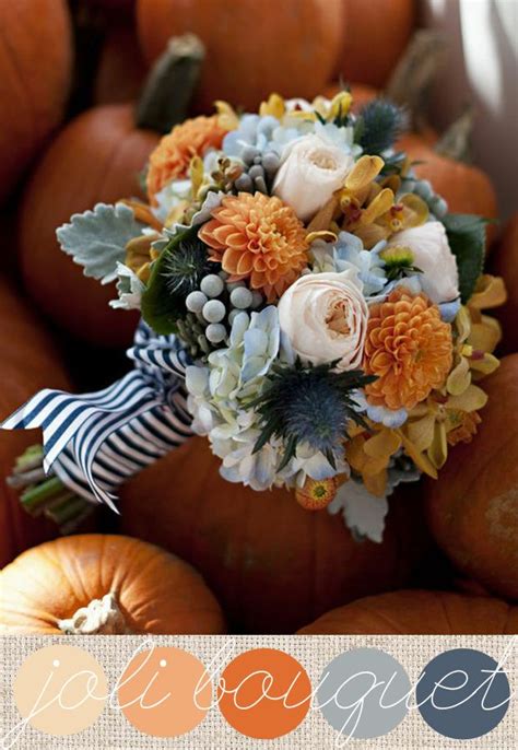 Love The Navy Grey Orange Palette Fall Wedding Centerpieces Fall