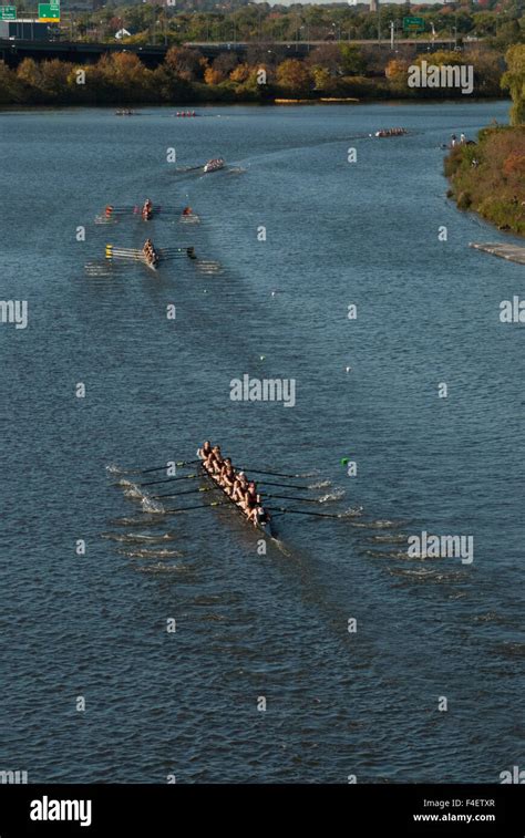 The Head Of The Charles Regatta On The Charles River Boston