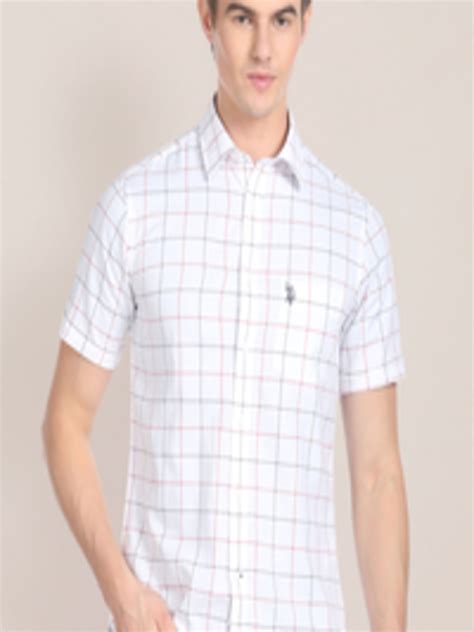 Buy U S Polo Assn Windowpane Checked Pure Cotton Casual Shirt