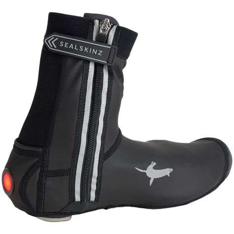 SealSkinz Surchaussures Vélo All Weather LED avec Open Sole Noir