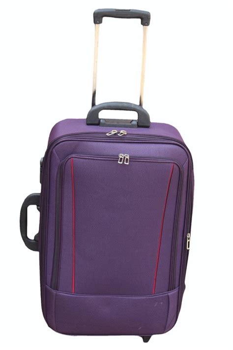 Revolving Wheels Polyester Mofaro Purple Luggage Trolley Bag Size