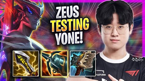 Zeus Testing Yone In Kr Soloq T Zeus Plays Yone Top Vs Aatrox