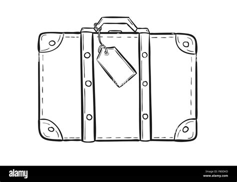 Sketch Of The Suitcase Stock Vector Image And Art Alamy