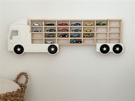 Regal für Hot Wheels Spielzeugauto Aufbewahrung Regal für Federn TIR an der Wand