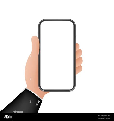 Smartphone on hand. Telephone icon. Touchscreen, Phone display. Cell ...