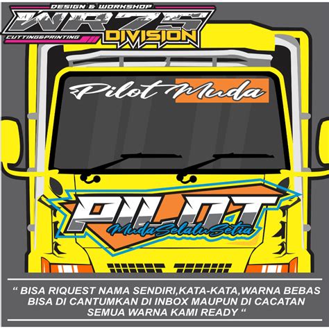 Jual CUTTING STIKER KABIN DEPAN TRUCK DAN PICKUP BISA RIQUEST UNTUK