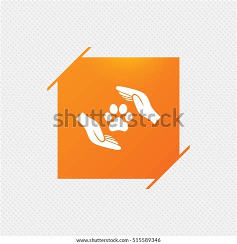 Protection Animals Sign Icon Hands Protect Stock Vector Royalty Free