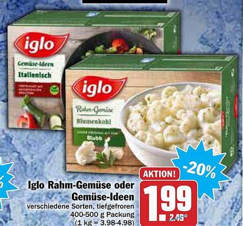 Iglo Rahm gemüse Oder Gemüse ideen Angebot bei AEZ 1Prospekte de