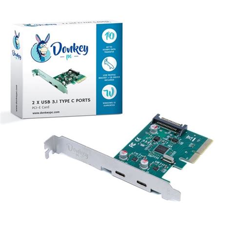 Donkey Pc Tarjeta de Expansión PCIe 2xUSB C 3 1 PcComponentes