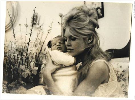 Brigitte Bardot And Her Newly Born Son Nicolas Charrier Paris 1960 Brigitte Bardot Bardot