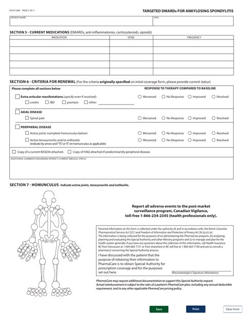 Form HLTH5366 Download Fillable PDF or Fill Online Special Authority ...