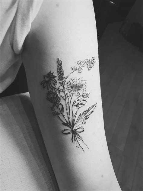 My Wildflower Tattoo Wildflower Tattoo Daffodil Tattoo Tattoos