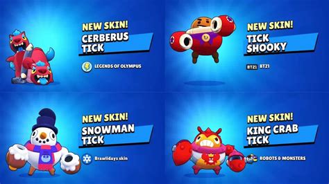 Todas Las Skins De Tick En Brawl Stars