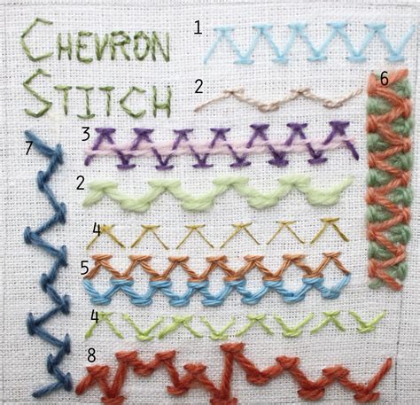 Embroidery Designs Chevron Stitch Hand Embroidery