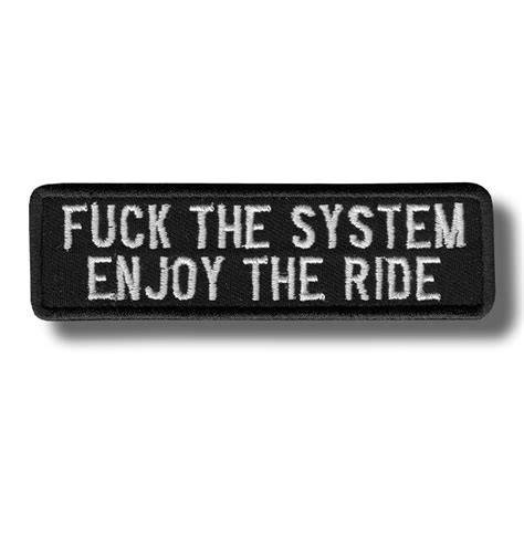 Fuck The System Embroidered Patch 10x3 CM Patch Shop