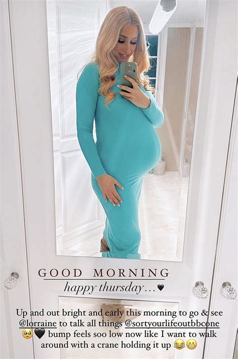 Pregnant Stacey Solomon Shows Off Her Bump In A Tight Blue Dress