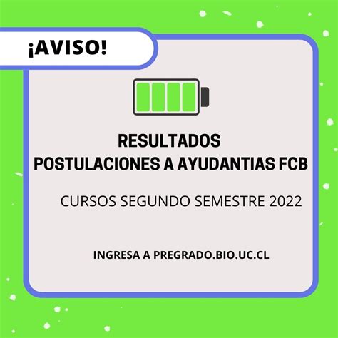 Resultado Postulación Ayudantías Segundo semestre 2022 Programas de