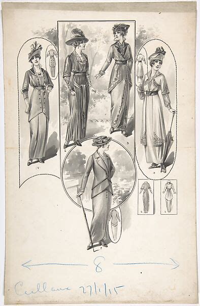 Attributed To A Foa Designs For Five Women S Dresses The