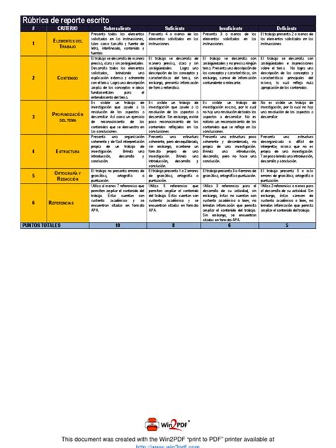 Rúbricas De Evaluación Pdf Ciencia Cognitiva Cognición