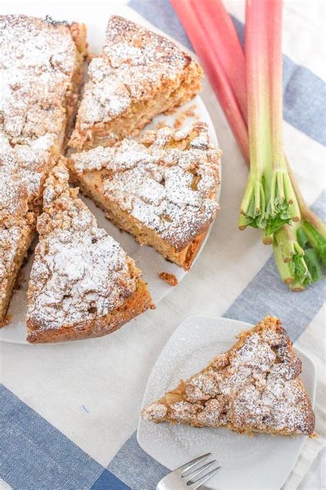 Vegan German Rhubarb Cake With Streusel