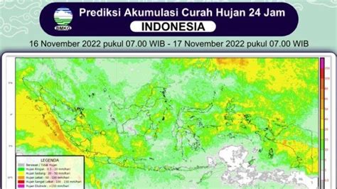 Prakiraan Hujan Di Indonesia Rabu November Bmkg Jateng Dan