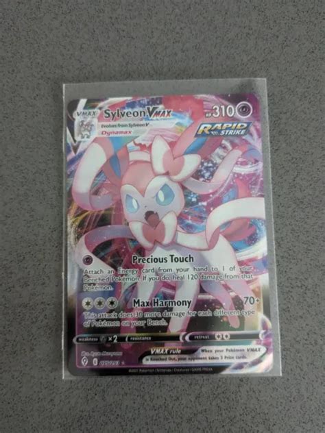 POKÉMON TCG SYLVEON Vmax Sword Shield Evolving Skies 075 203 Holo 8