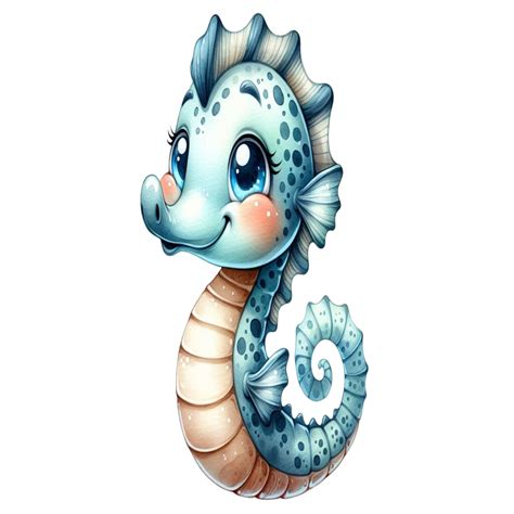 Aigenerated Cartoon Sea Horse 44809987 Png