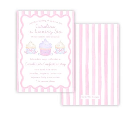 Printable Baking Birthday Party Invitation Cupcake Party Etsy