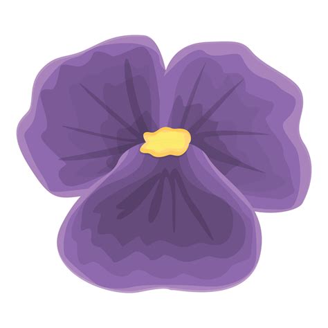 Violet Pansy Flower Icon Cartoon Vector Floral Purple 20357294 Vector