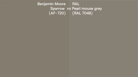 Benjamin Moore Sparrow Af 720 Vs Ral Pearl Mouse Grey Ral 7048 Side