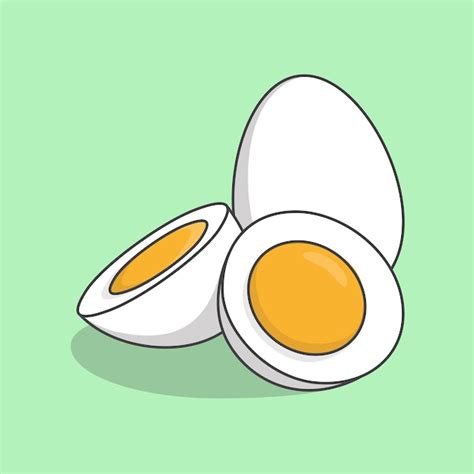 Premium Vector Boiled Eggs Vector Illustration Chicken Boiled Eggs