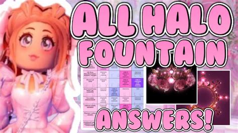 Completed Halo Fountain Answers Everfriend Royalehigh Halo Answers